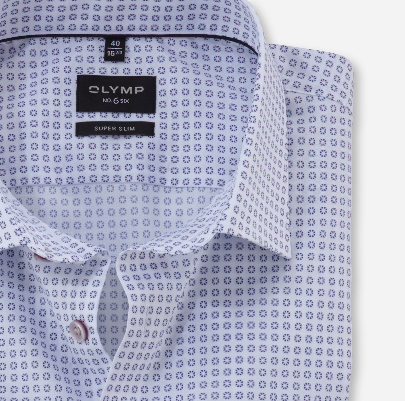 Olymp - Businesshemd mit modernem Print - No. 6 Super Slim