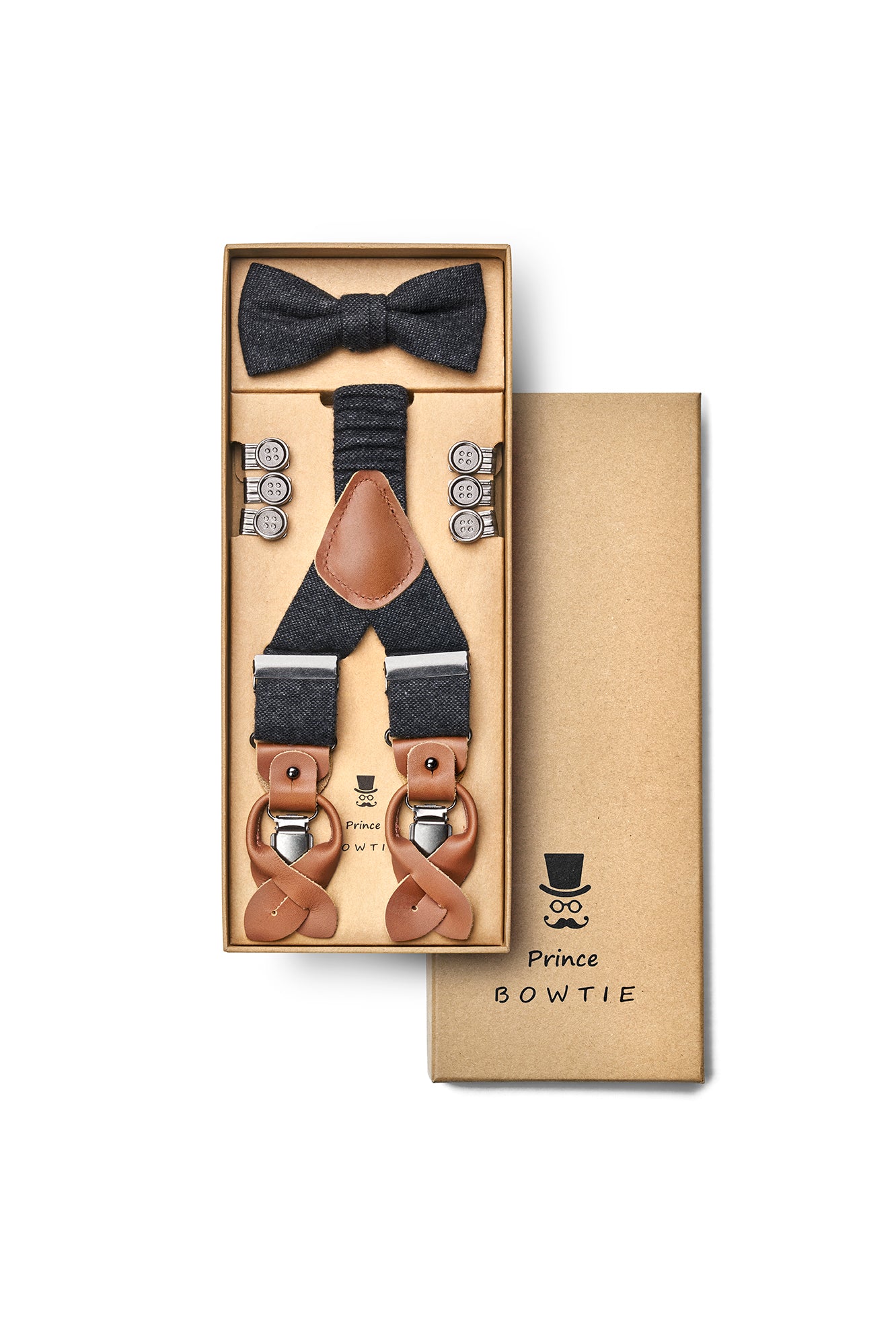 Hosenträger mit passender Schleife - Wollmix