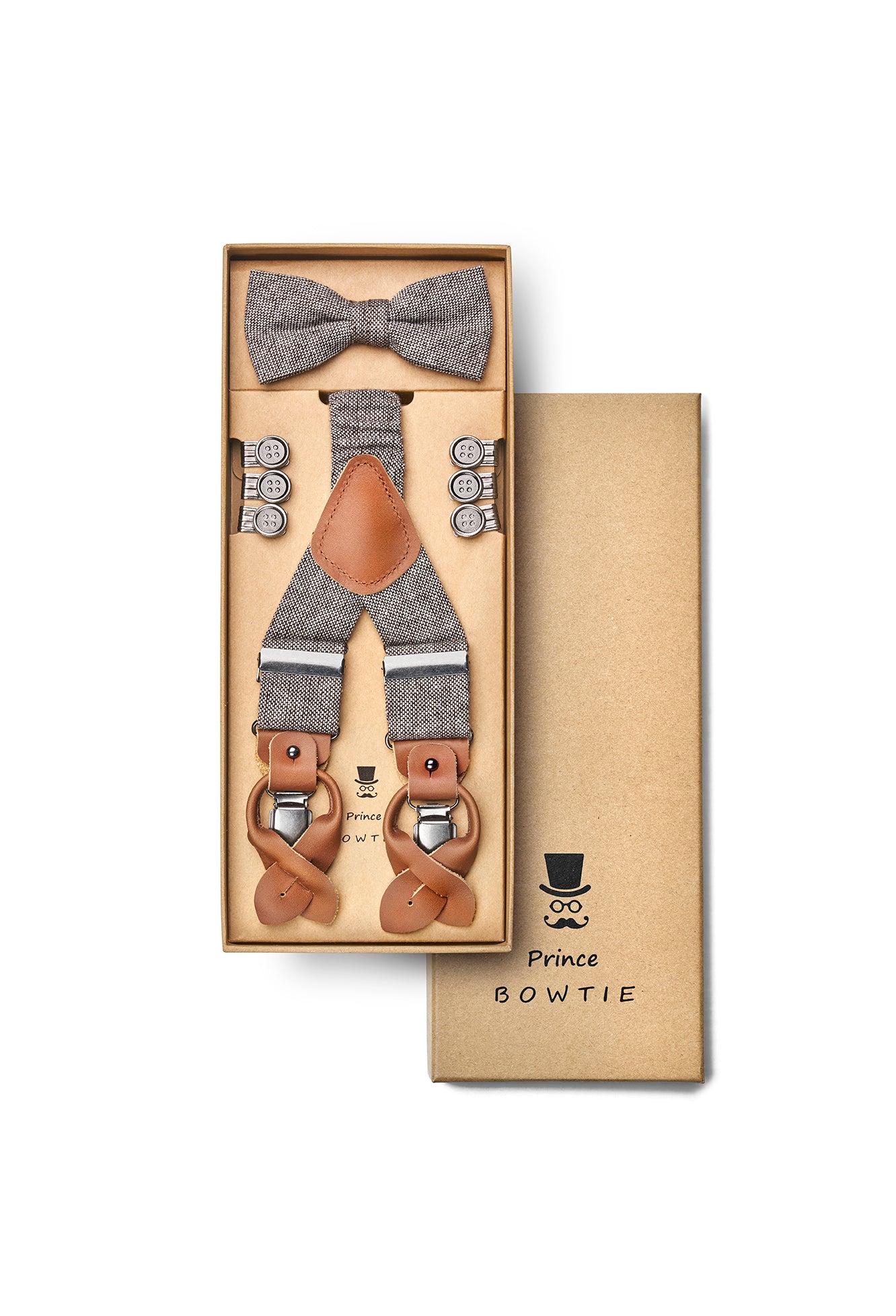 Hosenträger mit passender Schleife - Wollmix