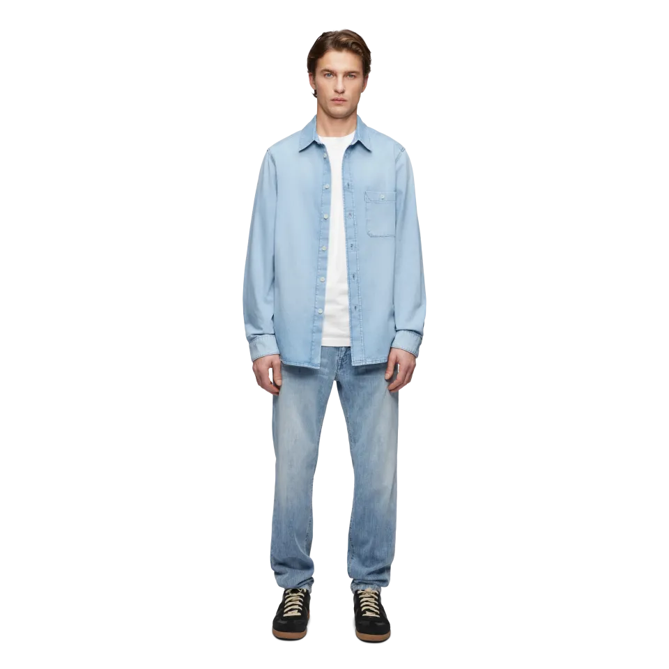 Drykorn - Leichtes Baumwollhemd in Denim-Optik - Hecto