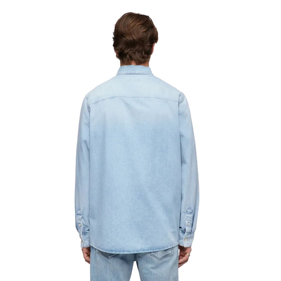 Drykorn - Leichtes Baumwollhemd in Denim-Optik - Hecto