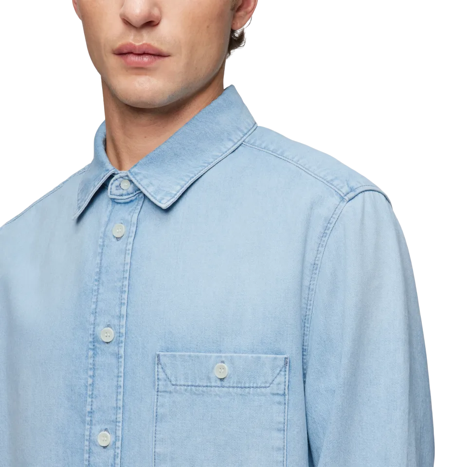 Drykorn - Leichtes Baumwollhemd in Denim-Optik - Hecto