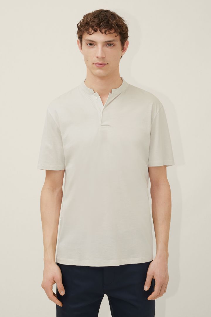 Drykorn - Poloshirt mit Stehkragen aus merzerisierter Baumwolle - Louis