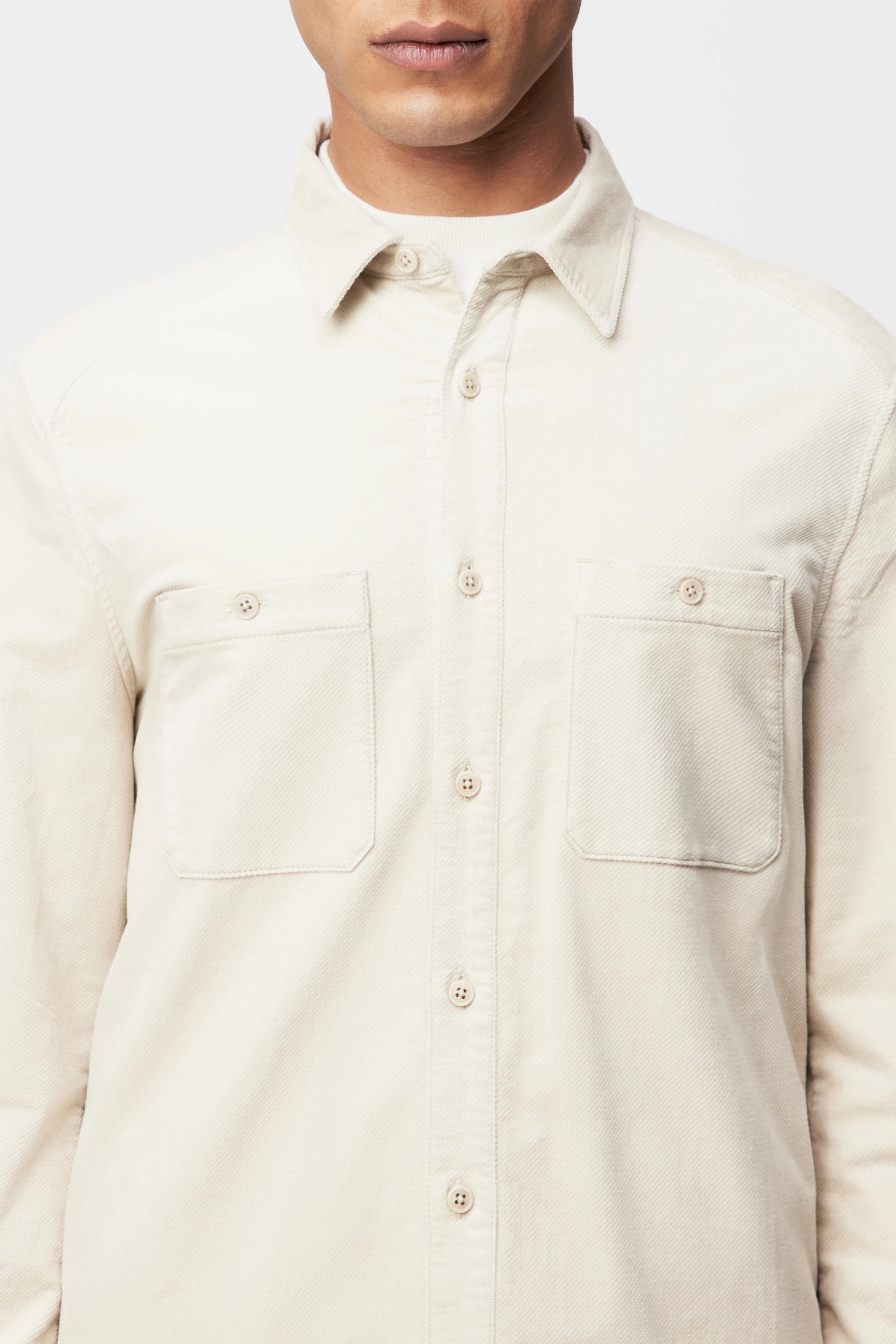 Drykorn - Leichtes Overshirt in Offwhite - Nowen