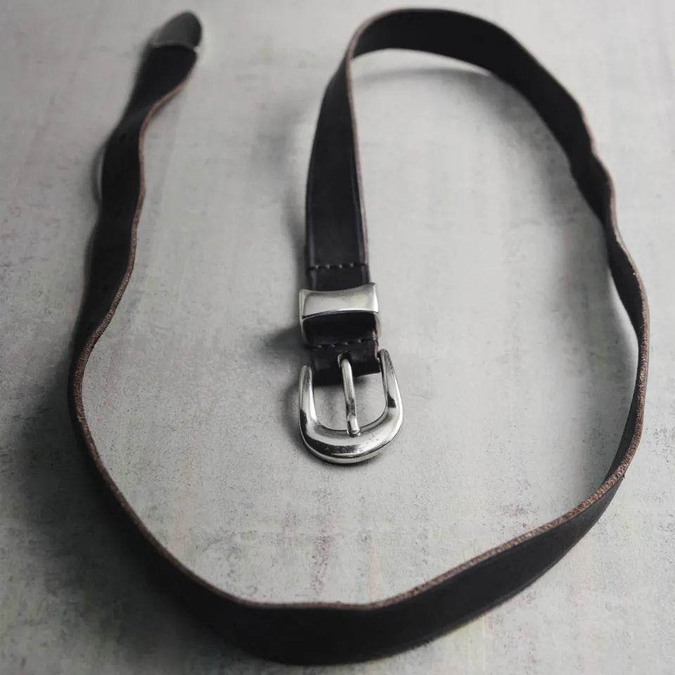 Drykorn- Schmaler, stabiler LEdergürtel mit Edelstahl Details - Joko