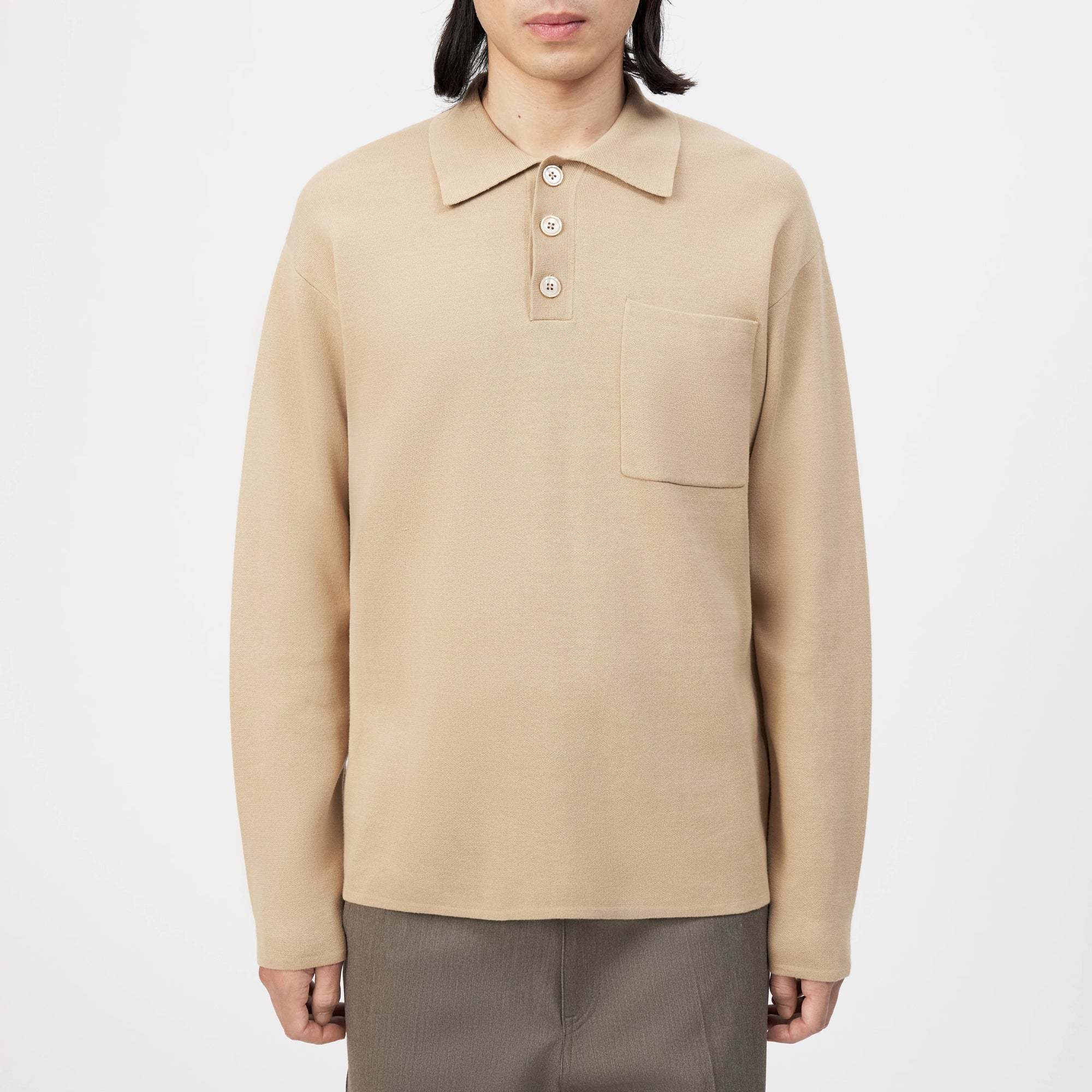 Drykorn - Lässiges Langarm-Strickpolo - Eliaso