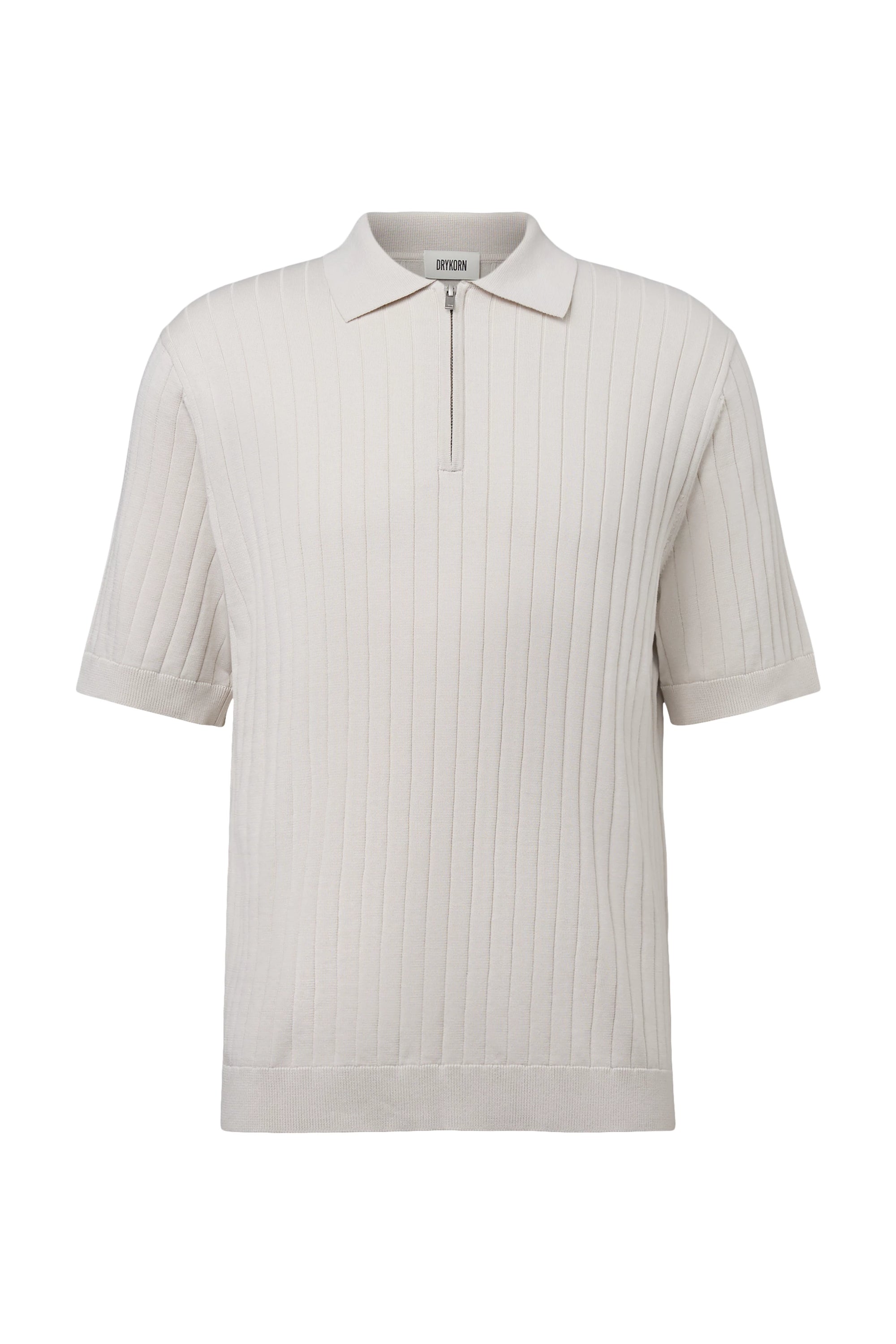 Drykorn- Strickpolo mit Zipper in Navy - Niivan