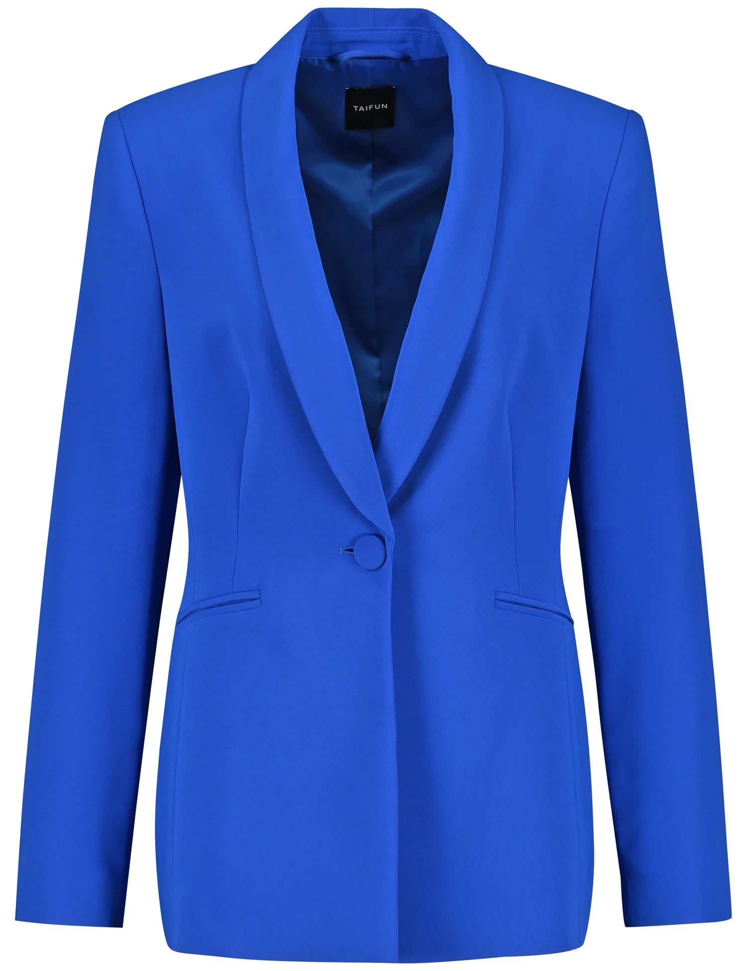 Taifun - Eleganter Blazer mit Schalkragen in royalem Blau