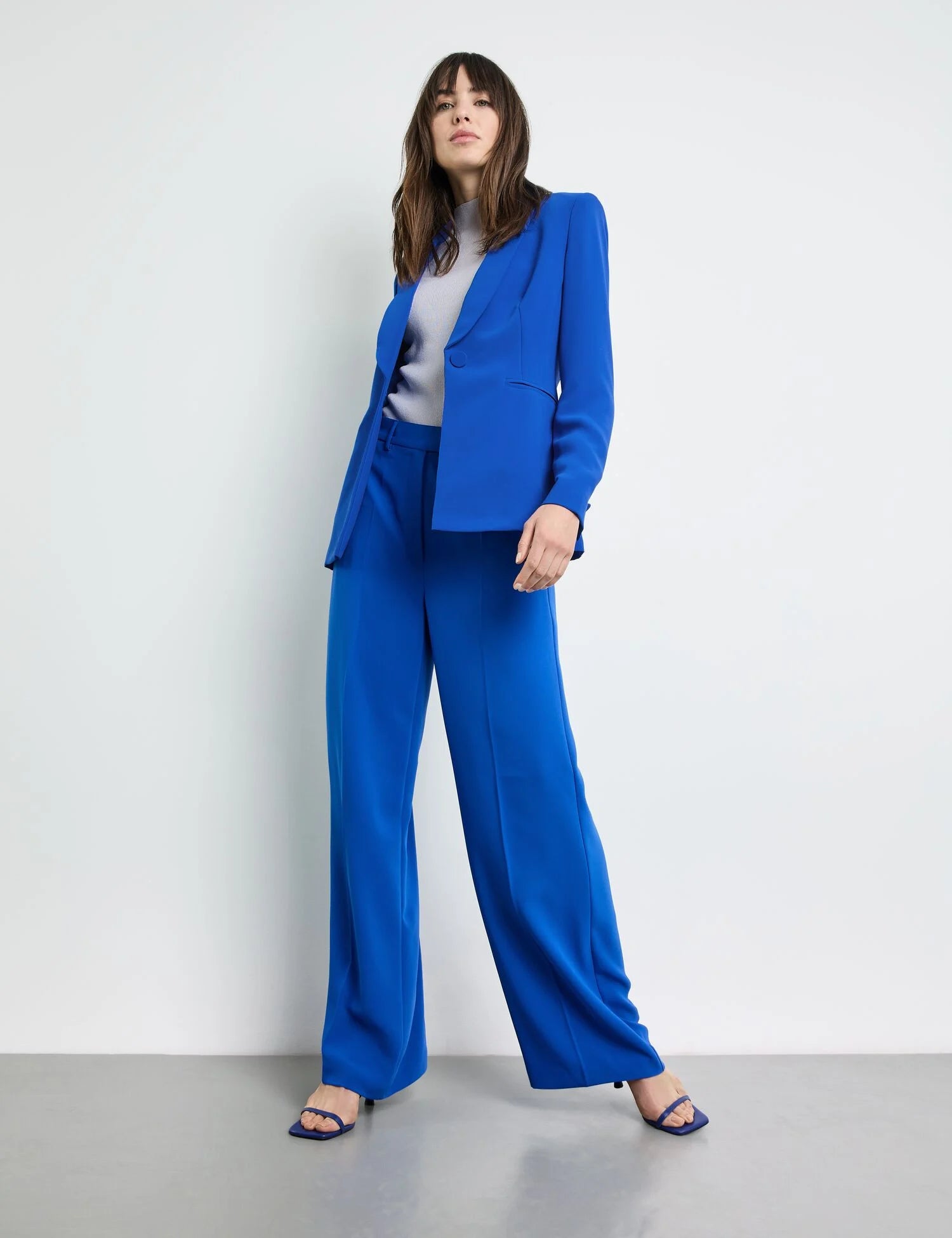 Taifun - Eleganter Blazer mit Schalkragen in royalem Blau