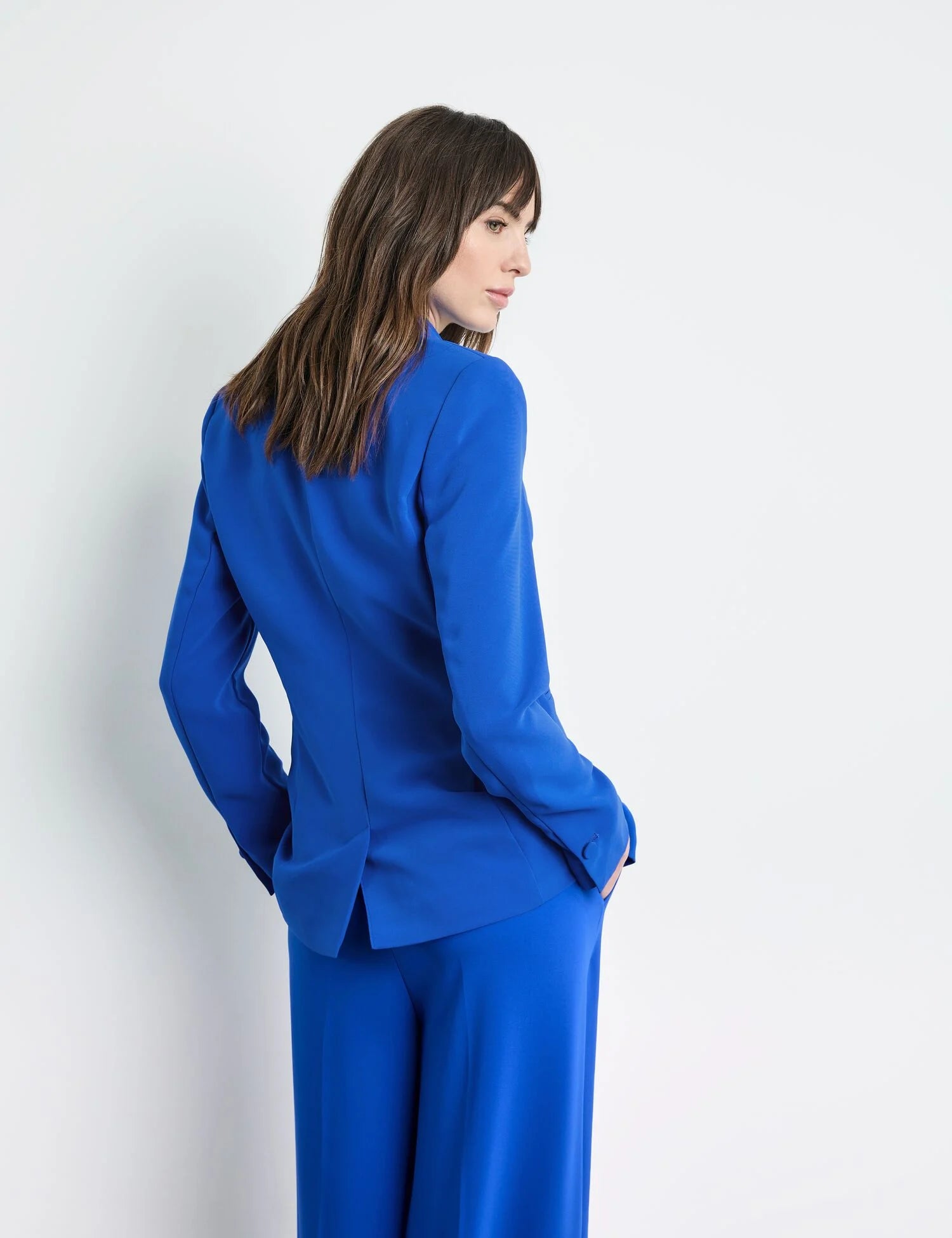 Taifun - Eleganter Blazer mit Schalkragen in royalem Blau