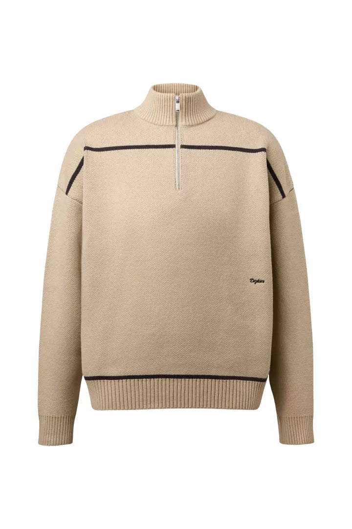 Drykorn - Strick-Troyer in Beige mit Rückenmotiv - Benedio