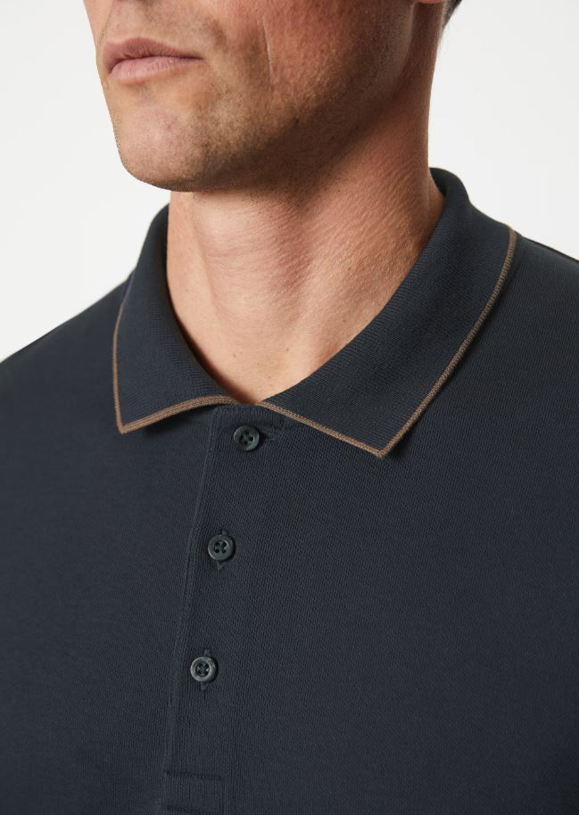Marc O´Polo - Poloshirt mit Kontrastkragen aus reiner Baumwolle