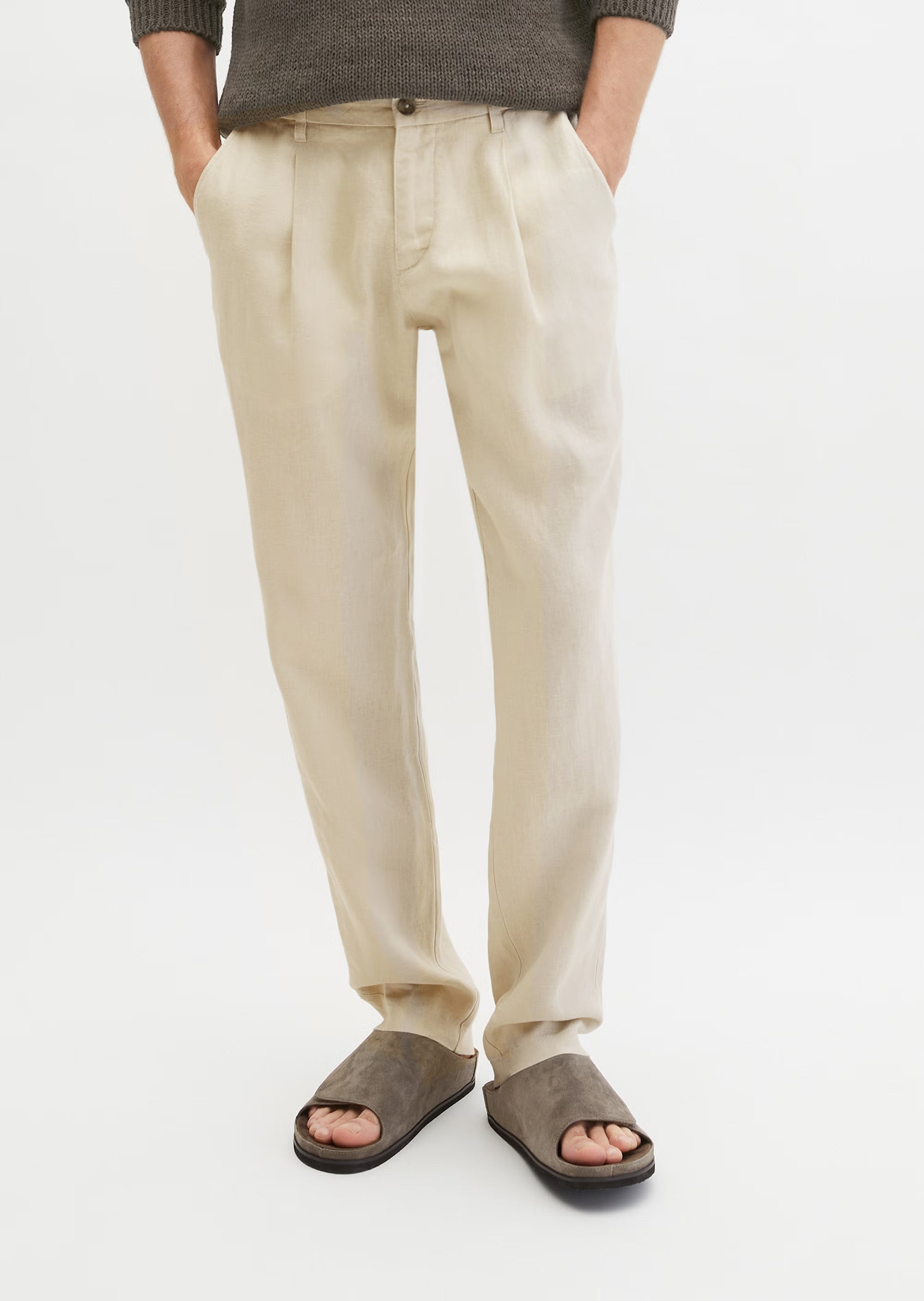 Marc O'Polo - Leinenhose Tapered Fit in Beige