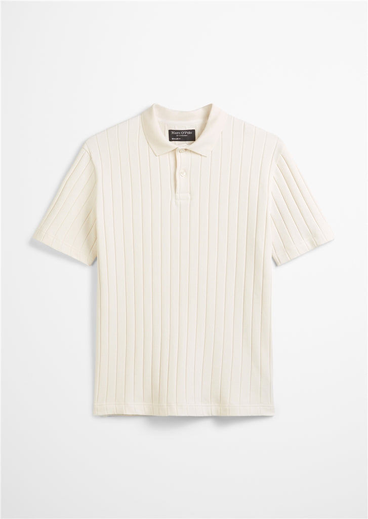 Marc O'Polo - Retro Poloshirt in breiter Rippstruktur
