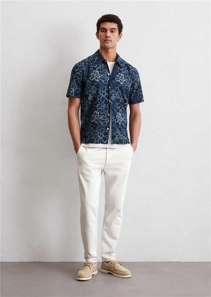 Marc O'Polo - Sommerliches Halbarmhemd mit floralem Muster