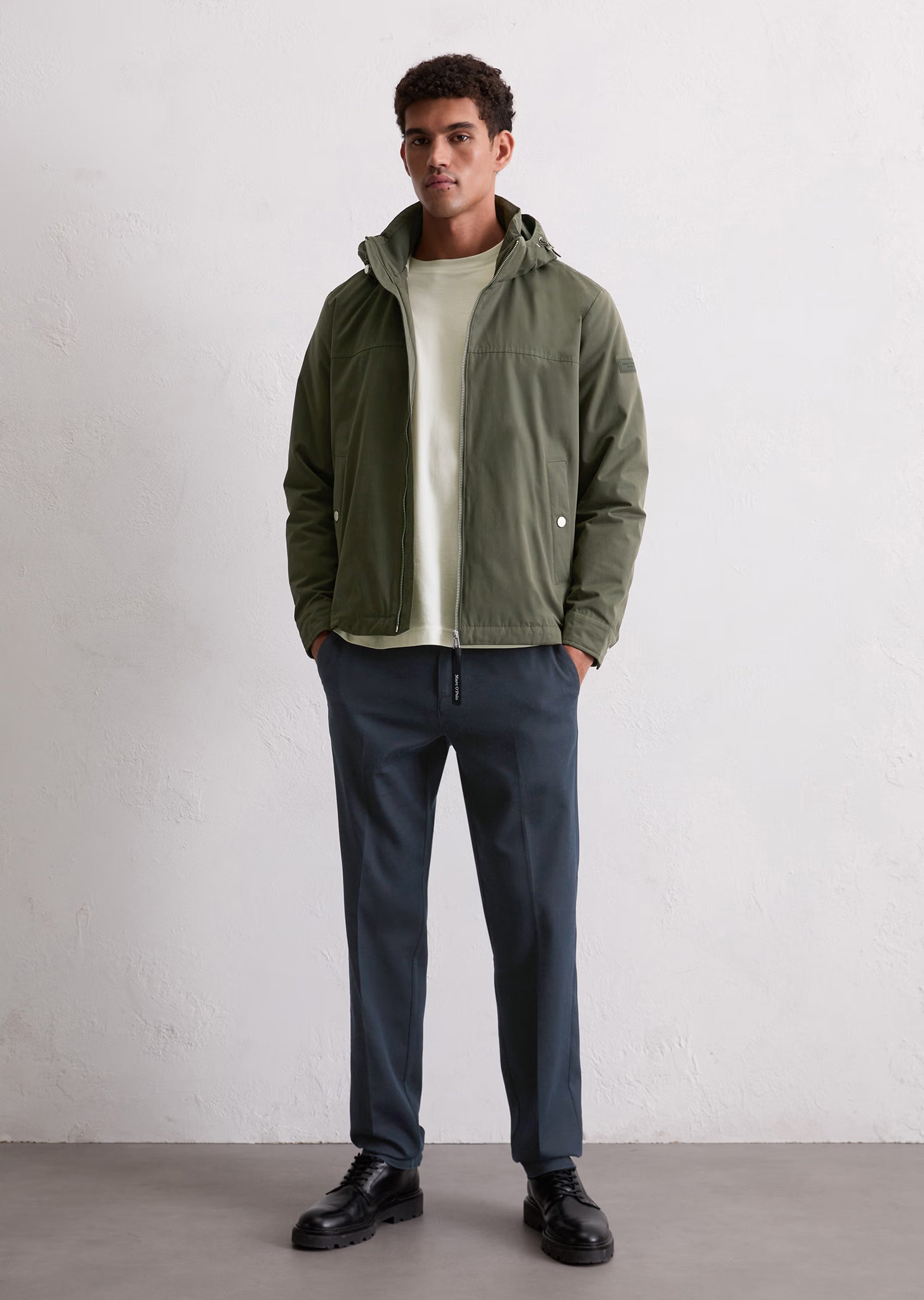 Marc O'Polo - Stilvoller Blouson mit Kapuze in Oliv