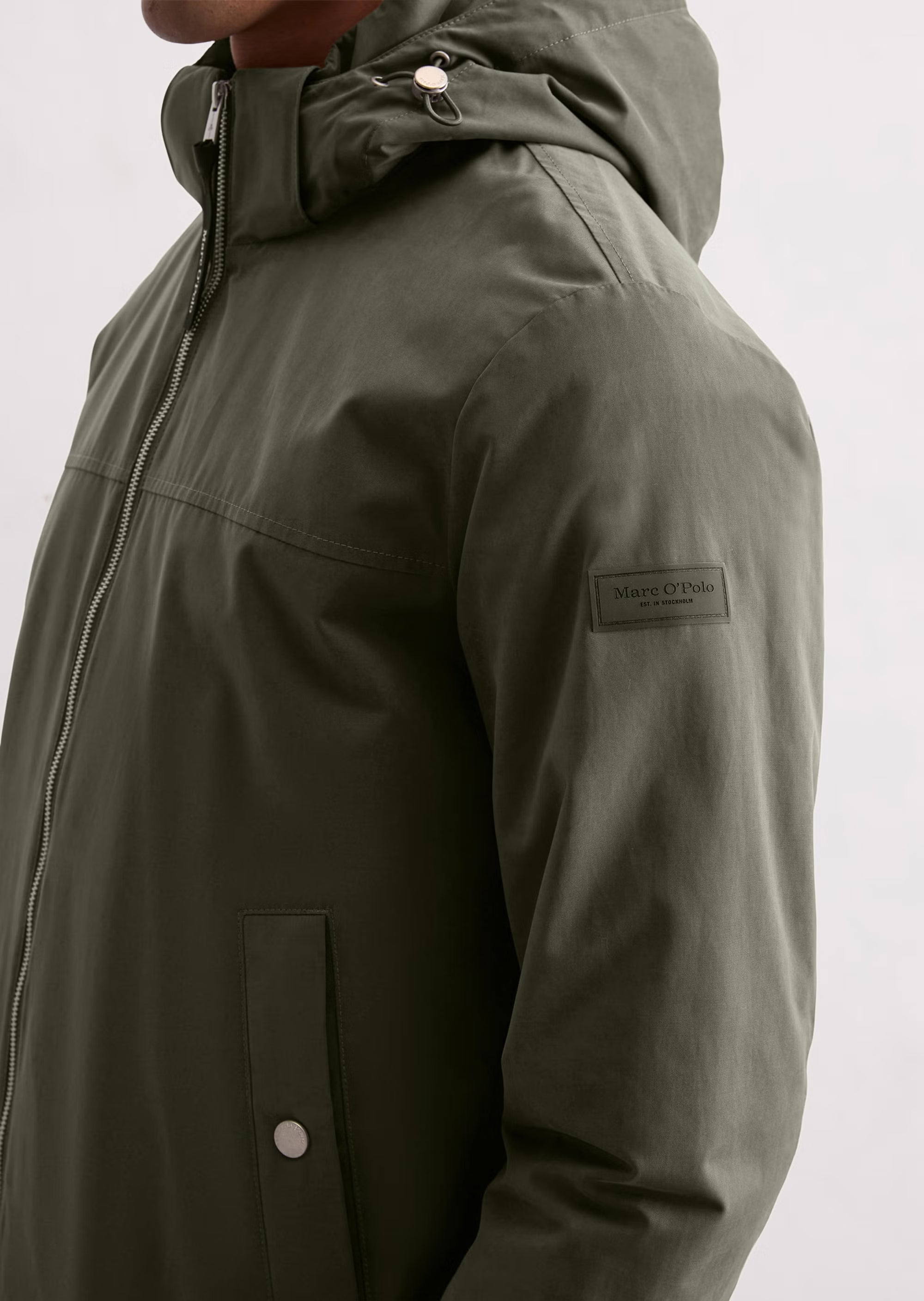 Marc O'Polo - Stilvoller Blouson mit Kapuze in Oliv