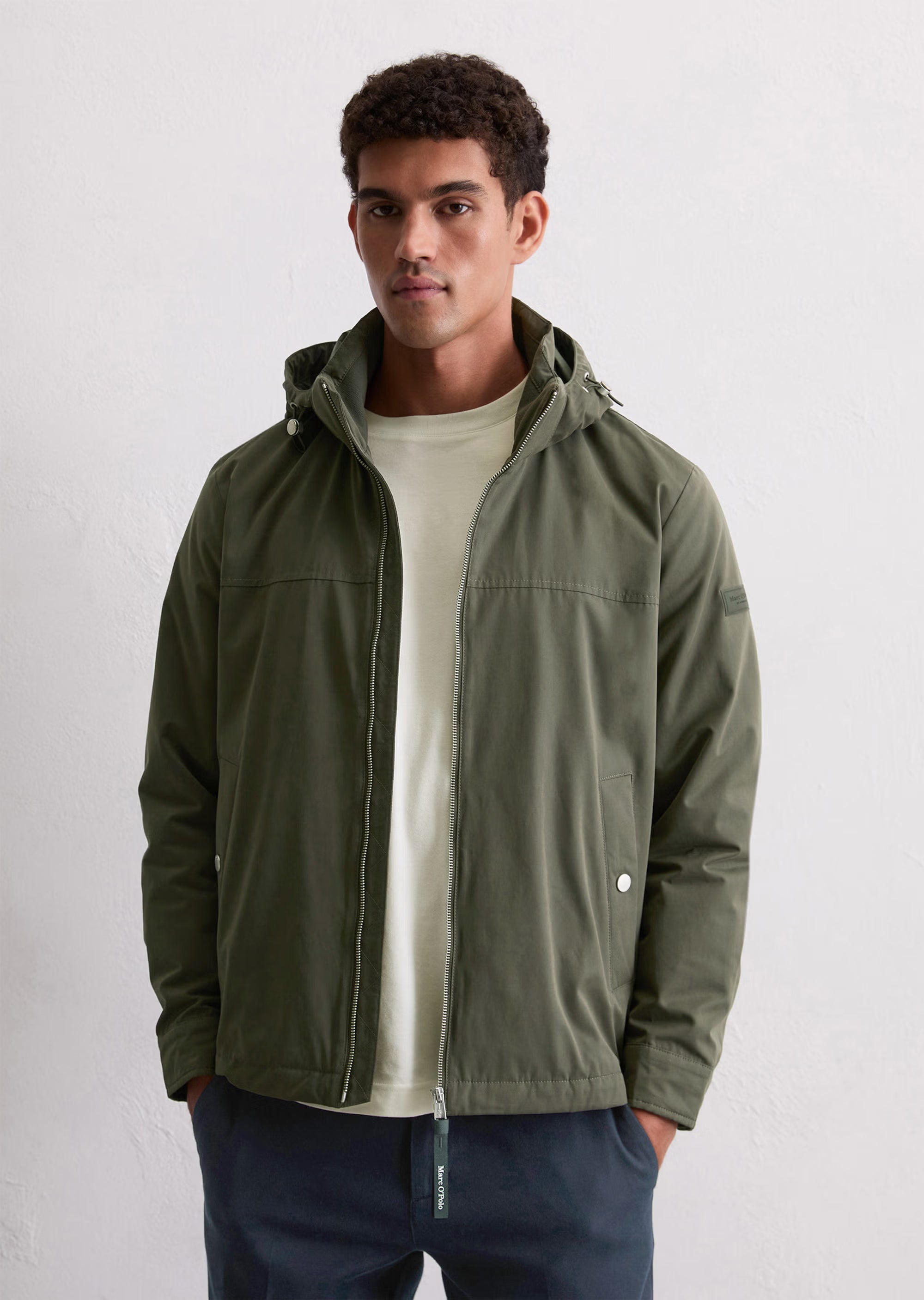 Marc O'Polo - Stilvoller Blouson mit Kapuze in Oliv