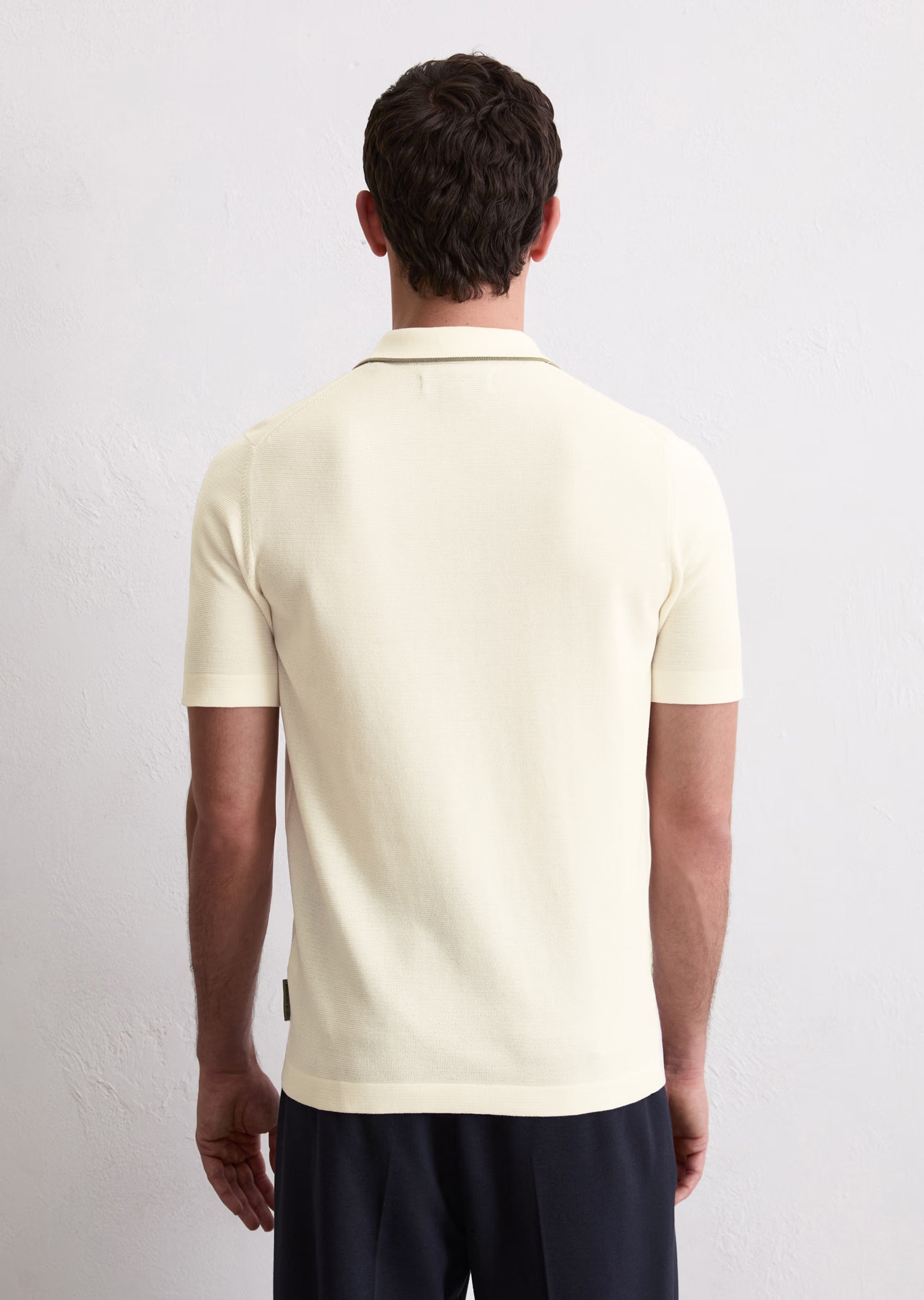 Marc O'Polo x DFB - Strick-Poloshirt aus reiner Bio-Baumwolle