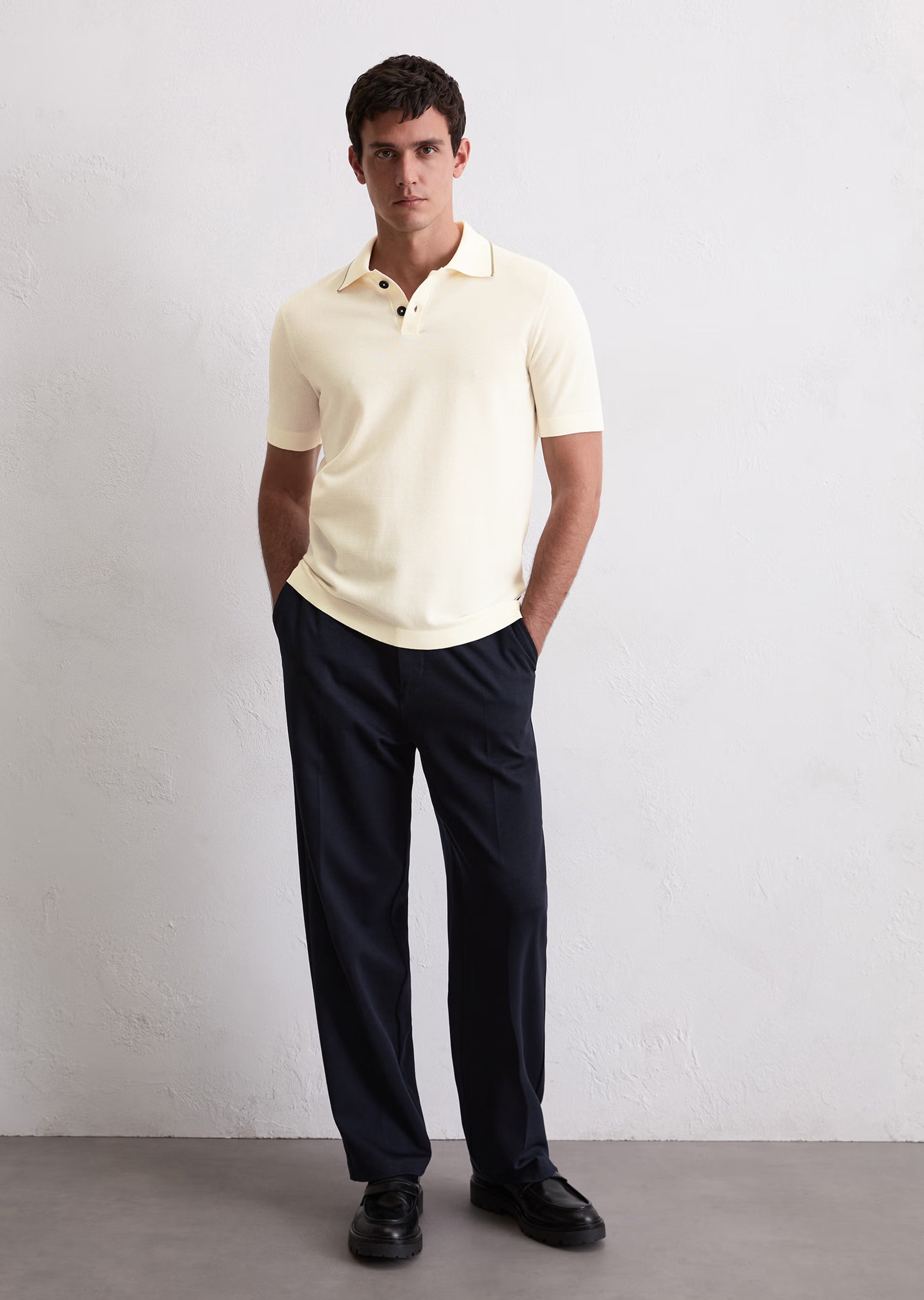 Marc O'Polo x DFB - Strick-Poloshirt aus reiner Bio-Baumwolle