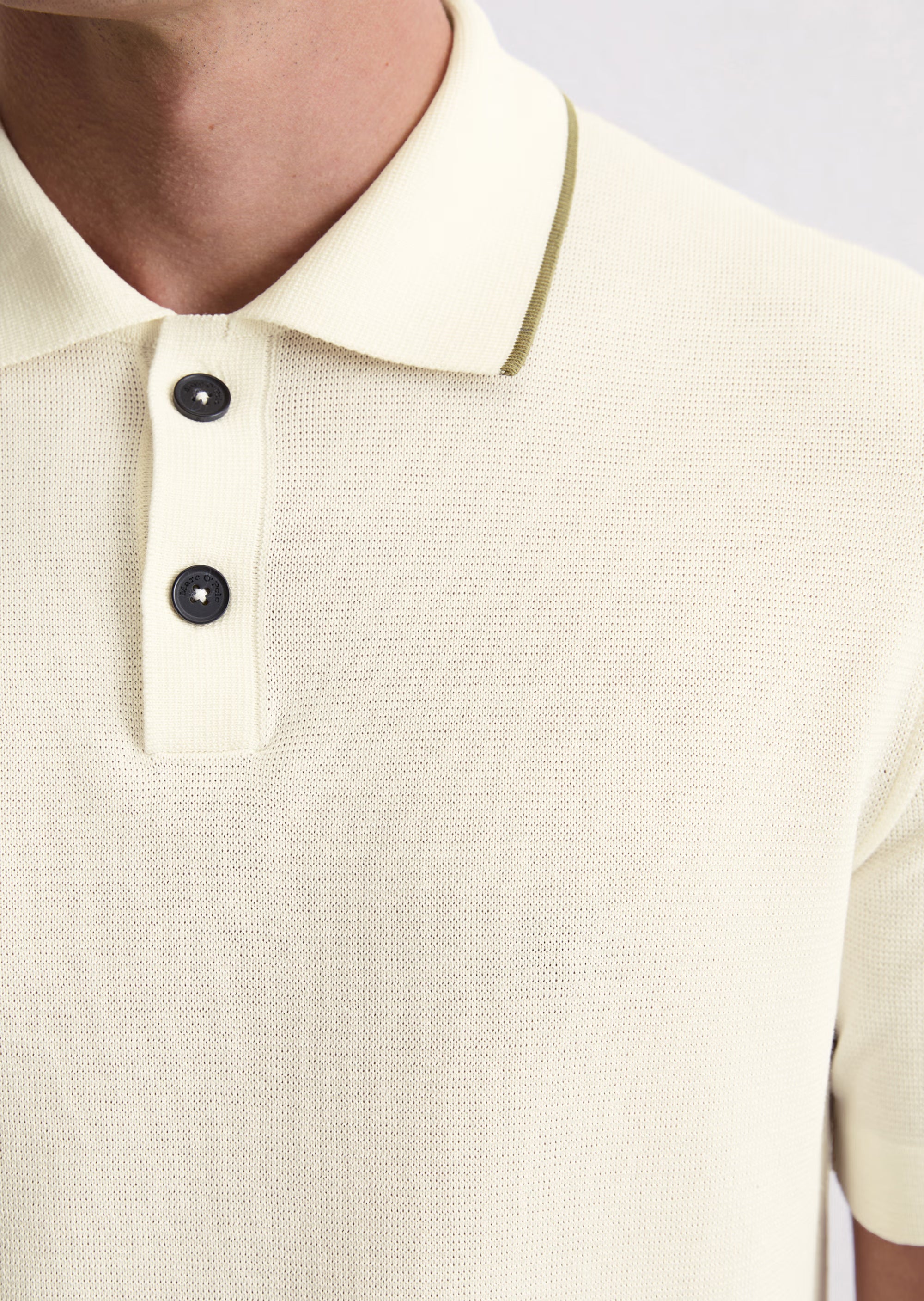 Marc O'Polo x DFB - Strick-Poloshirt aus reiner Bio-Baumwolle