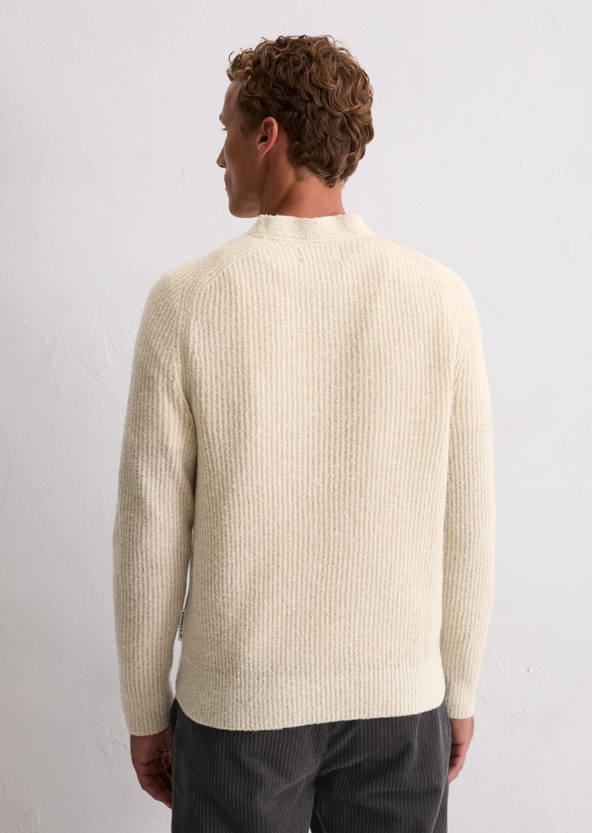 Marc O'Polo - Pullover aus weichem Schurwoll-Mix in Offwhite