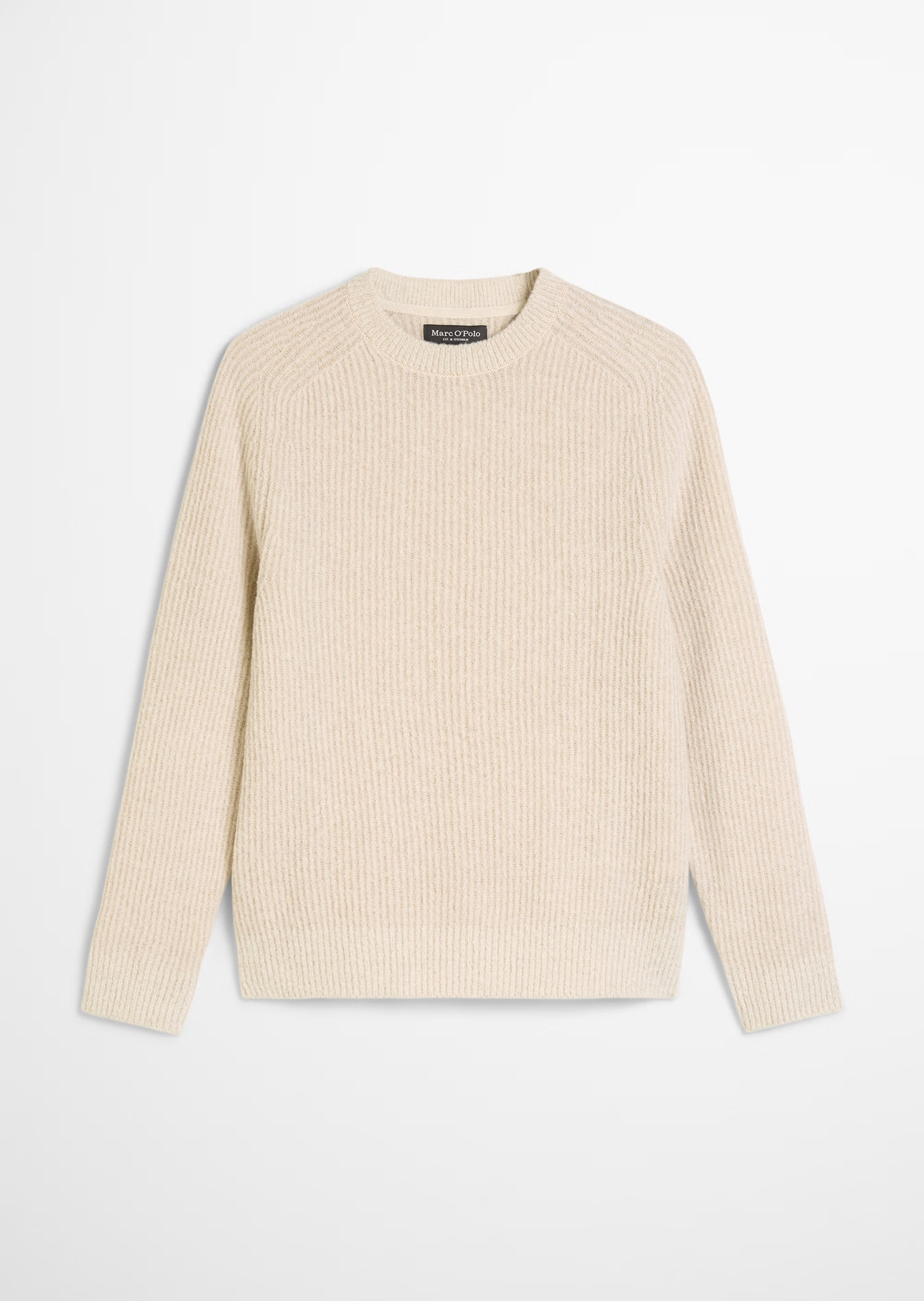 Marc O'Polo - Pullover aus weichem Schurwoll-Mix in Offwhite