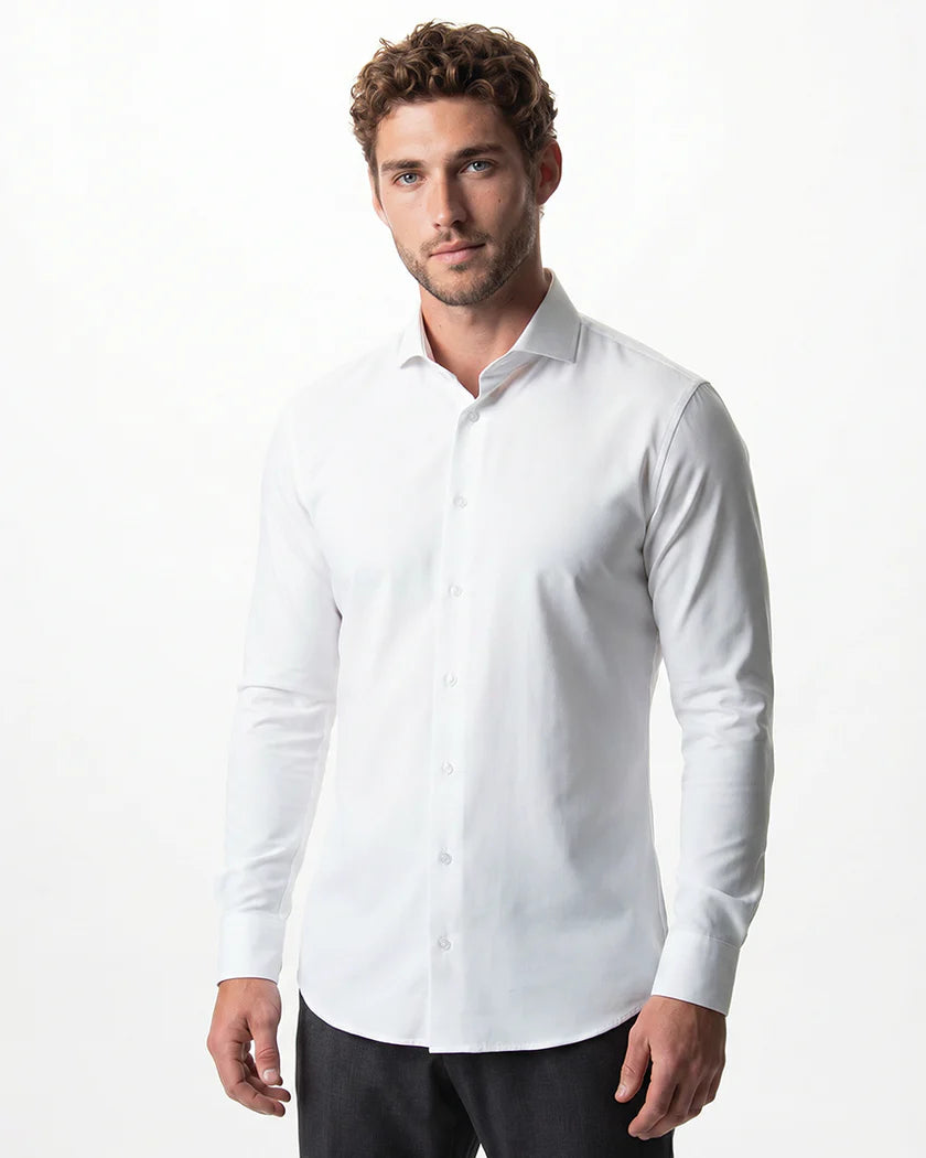 IOS - Hemd aus sehr bequemer Jerseyware - White