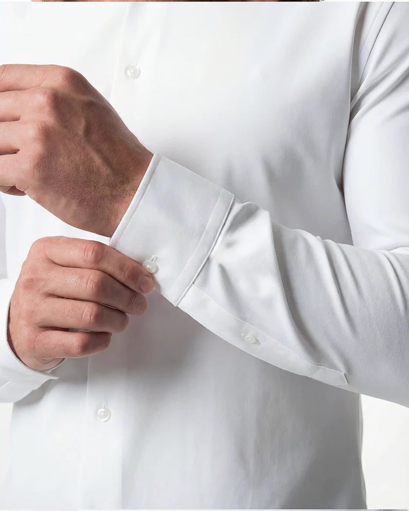 IOS - Hemd aus sehr bequemer Jerseyware - White
