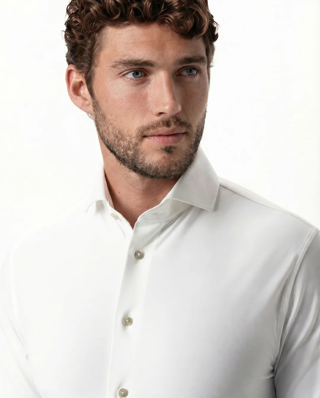 IOS - Hemd aus sehr bequemer Jerseyware - Ivory contrast