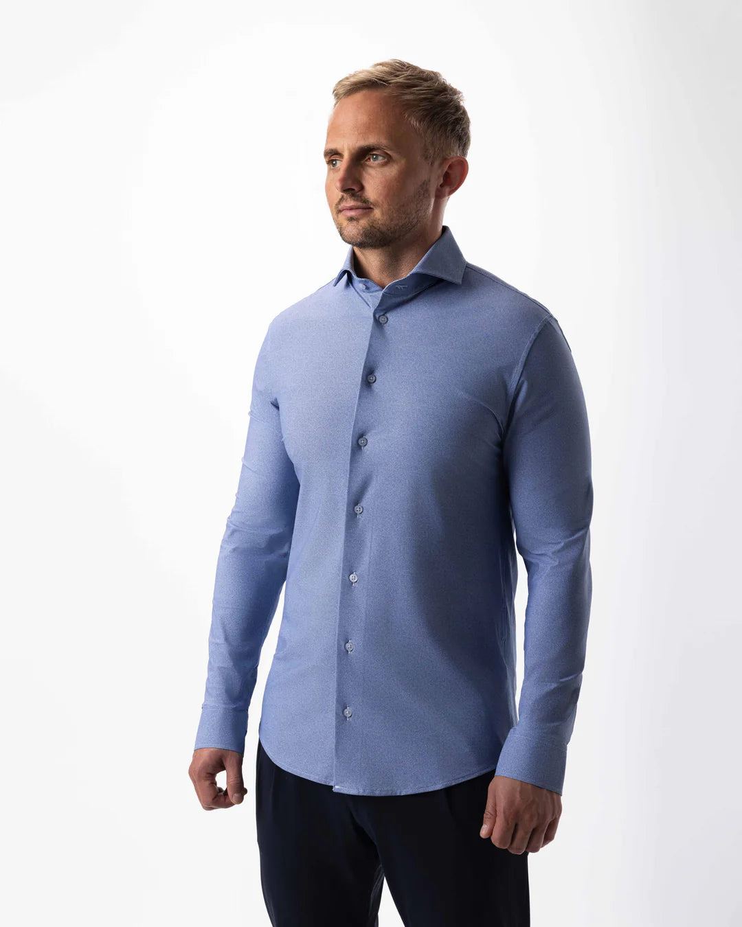 IOS - Hemd aus sehr bequemer Jerseyware - Jeansblue