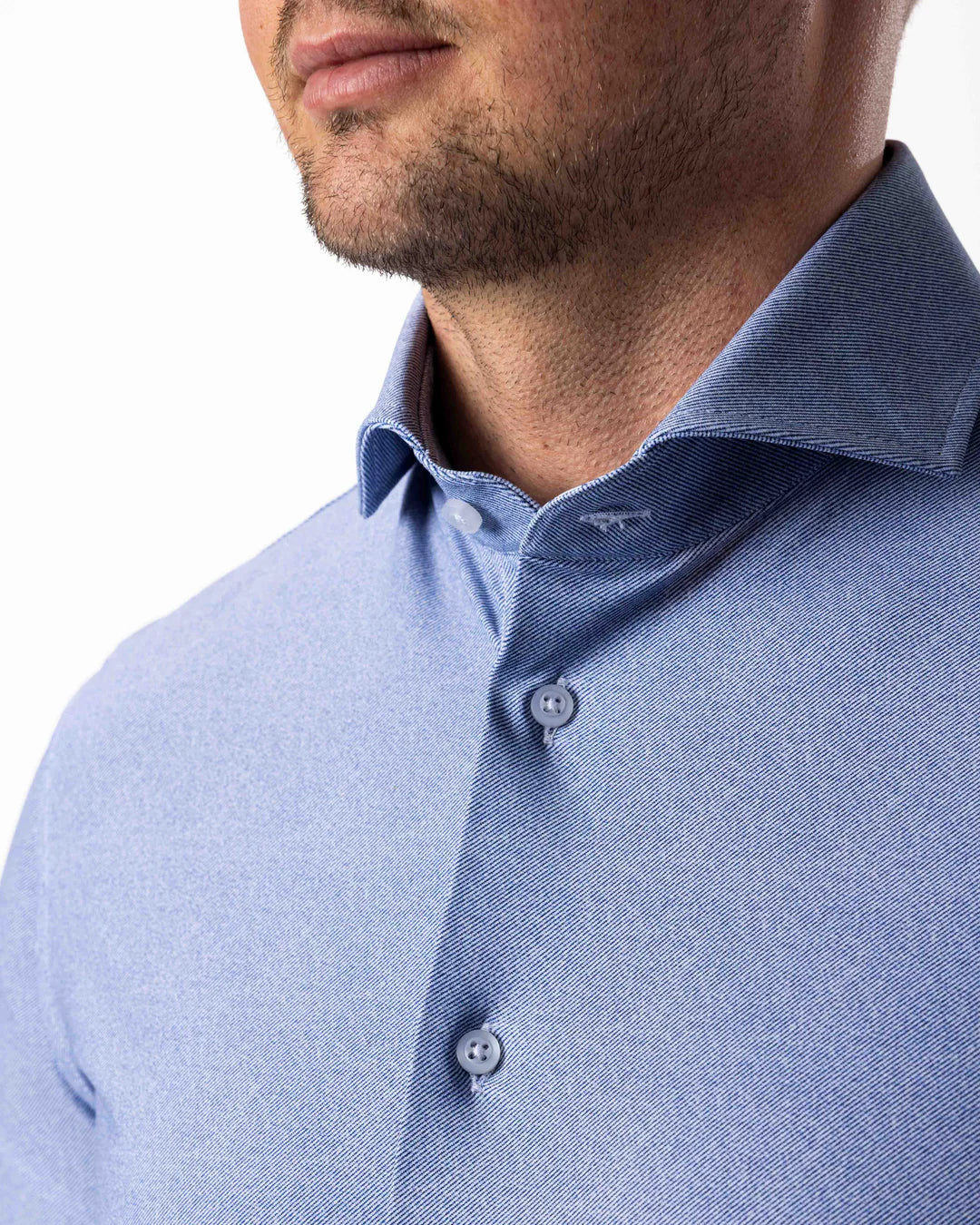 IOS - Hemd aus sehr bequemer Jerseyware - Jeansblue