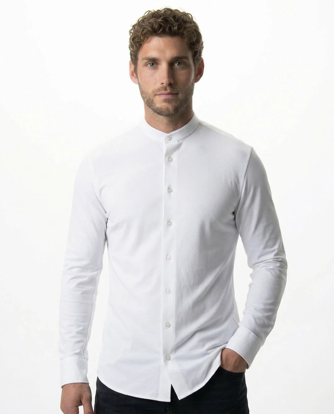 IOS - Hemd aus sehr bequemer Jerseyware - White