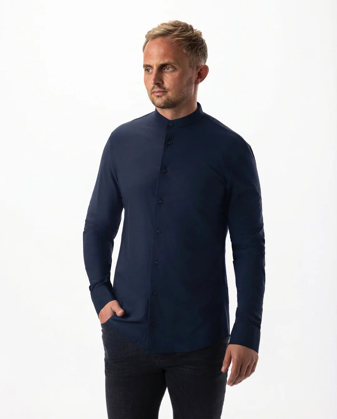 IOS - Hemd aus sehr bequemer Jerseyware - Navy