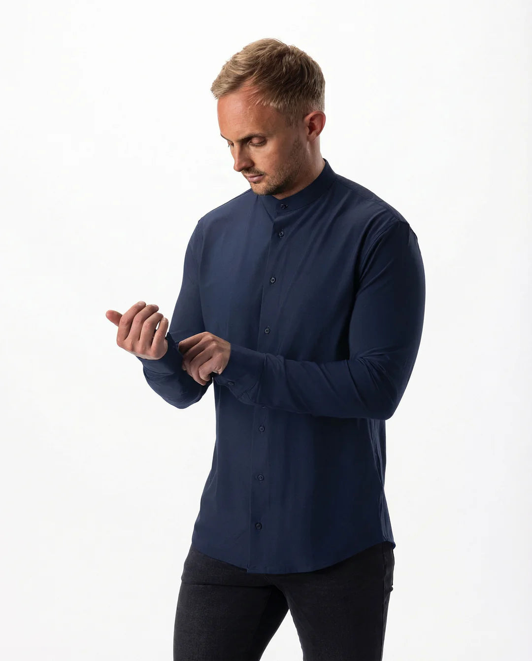 IOS - Hemd aus sehr bequemer Jerseyware - Navy