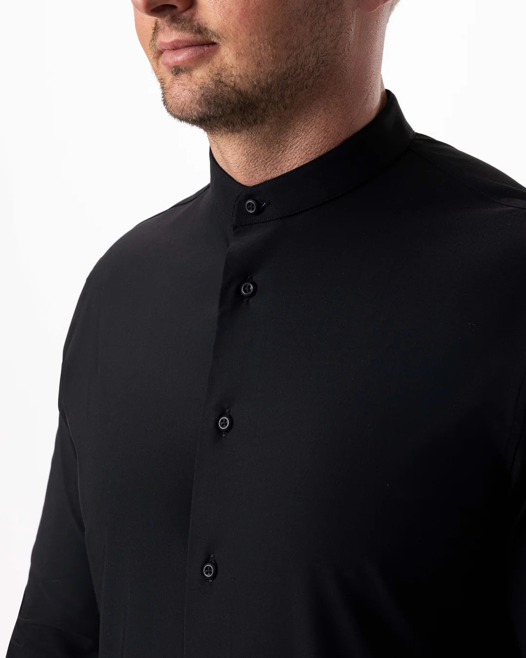 IOS - Hemd aus sehr bequemer Jerseyware - Black