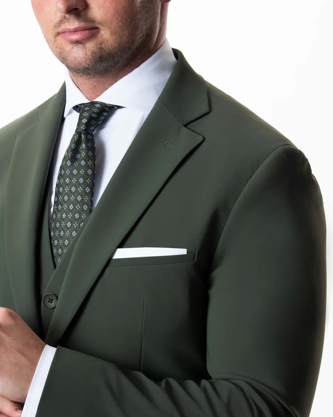 IOS - Schlank geschnittenes Sakko aus sehr bequemer Jerseyware - Khaki