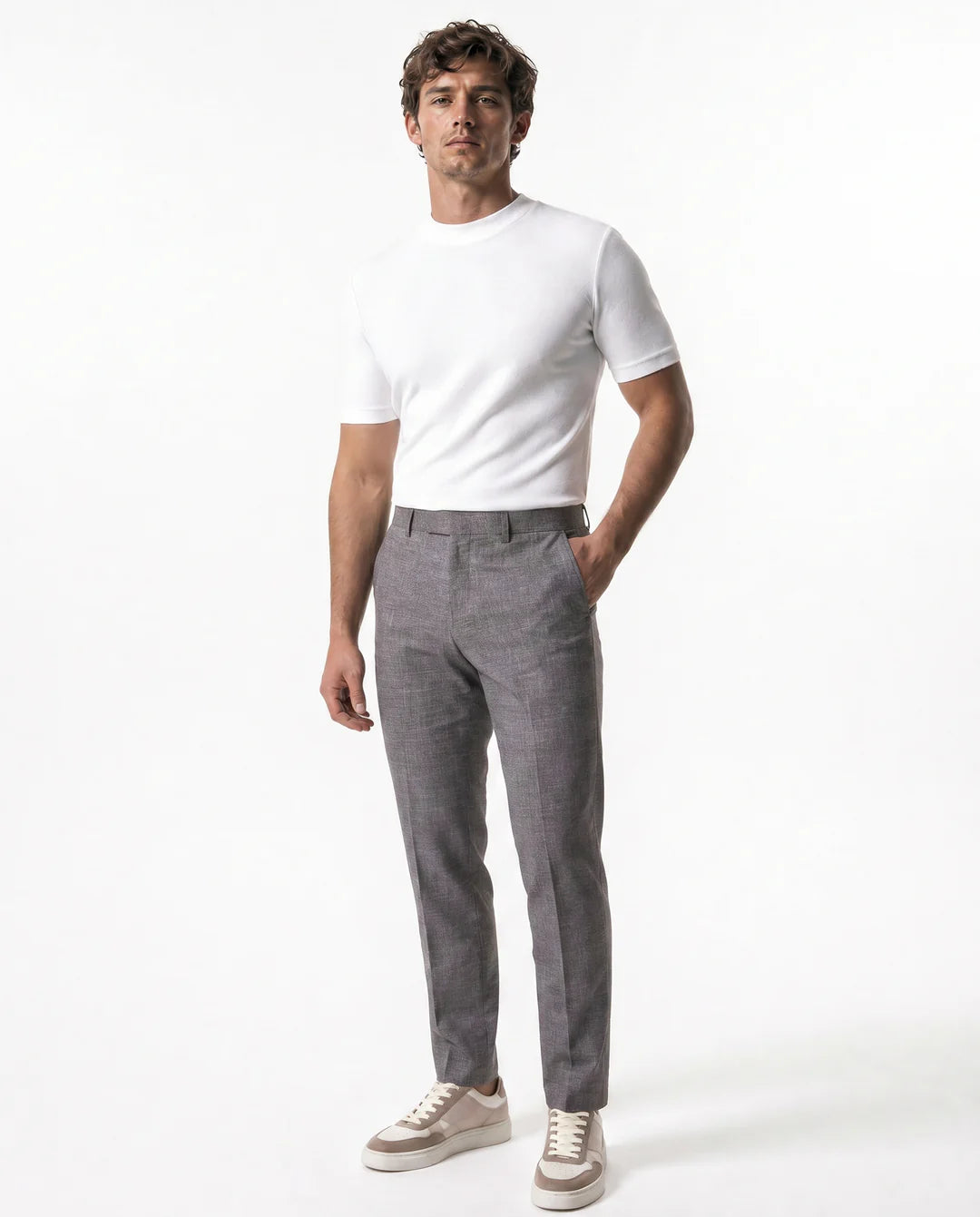 IOS - Schmale Anzughose "Classic" - Light Brown