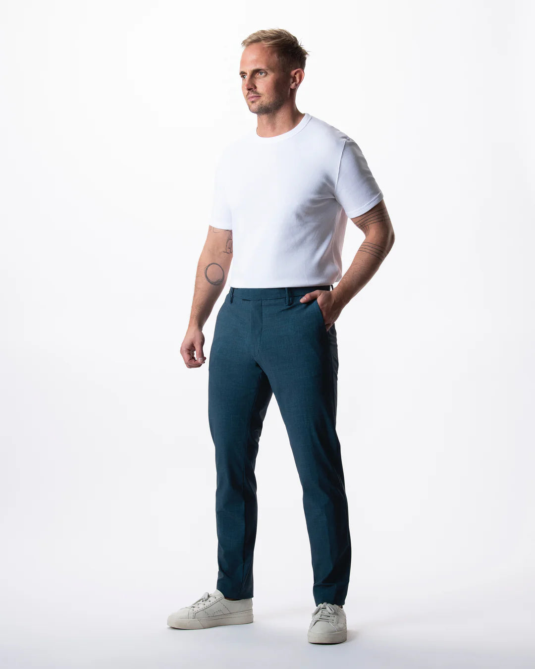 IOS - Schmale Anzughose "Classic" - Petrol Blue