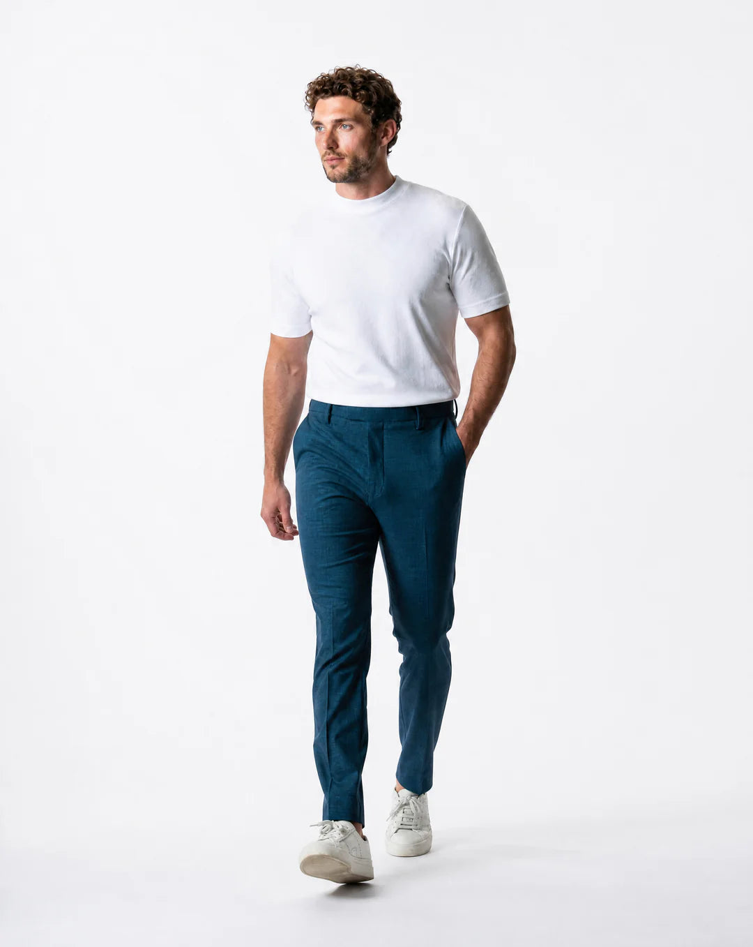 IOS - Schmale Anzughose "Classic" - Petrol Blue