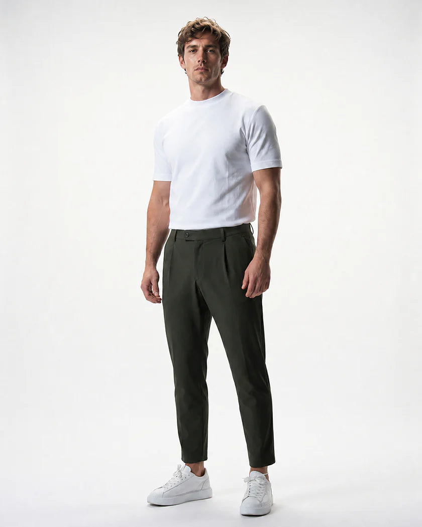 IOS - Schmale & Verkürzte Anzughose "Modern" - Khaki