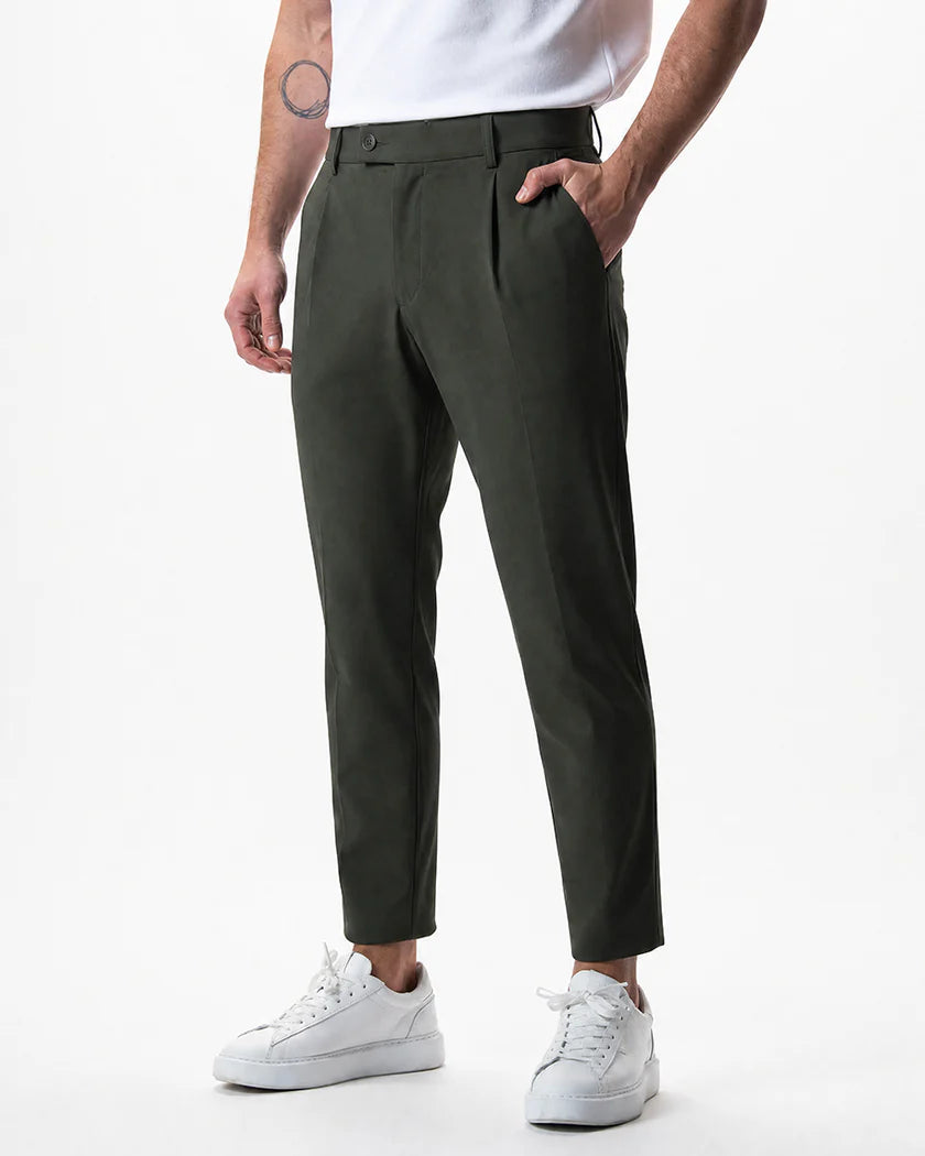IOS - Schmale & Verkürzte Anzughose "Modern" - Khaki