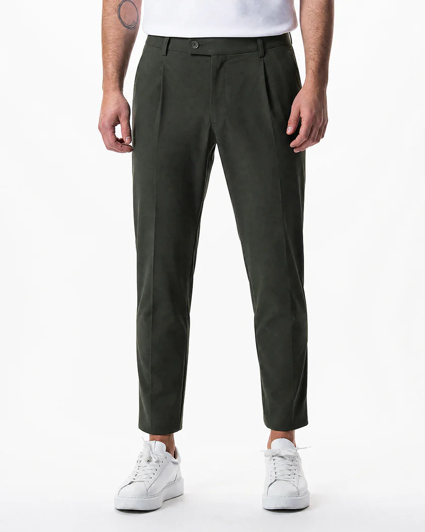IOS - Schmale & Verkürzte Anzughose "Modern" - Khaki