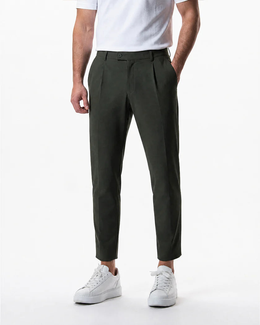 IOS - Schmale & Verkürzte Anzughose "Modern" - Khaki