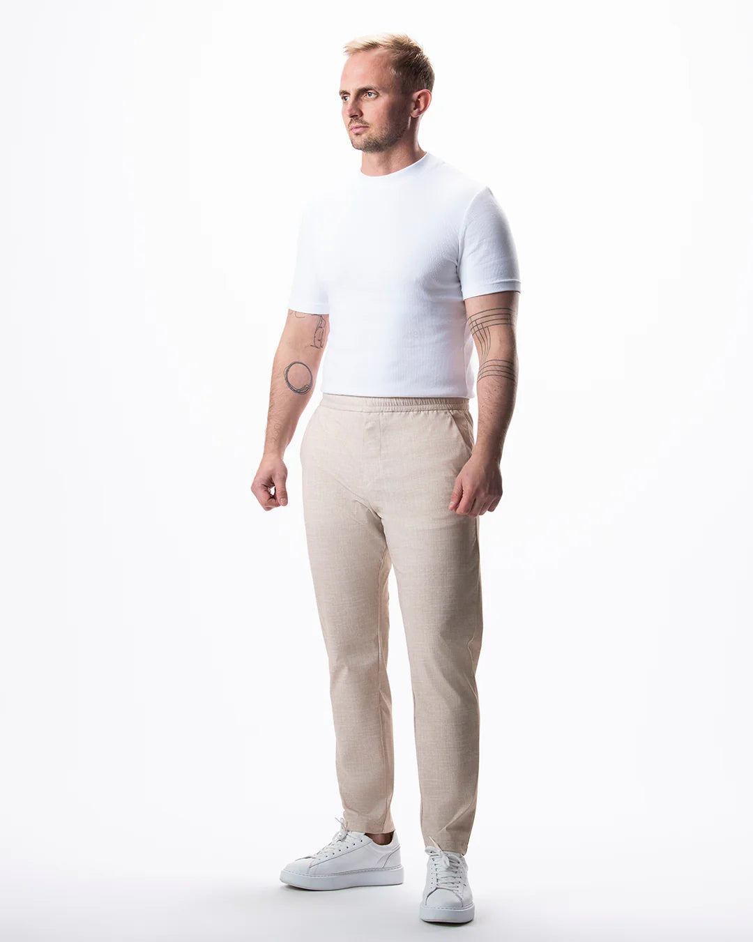 IOS - Schmale & Verkürzte Anzughose "Easy" - Beige