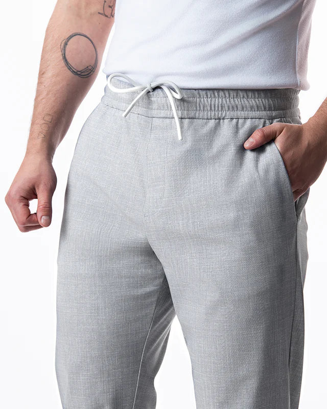 IOS - Schmale & Verkürzte Anzughose "Easy" - Light Grey