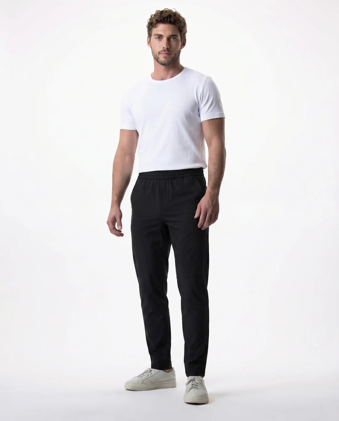 IOS - Schmale & Verkürzte Anzughose "Easy" - Black