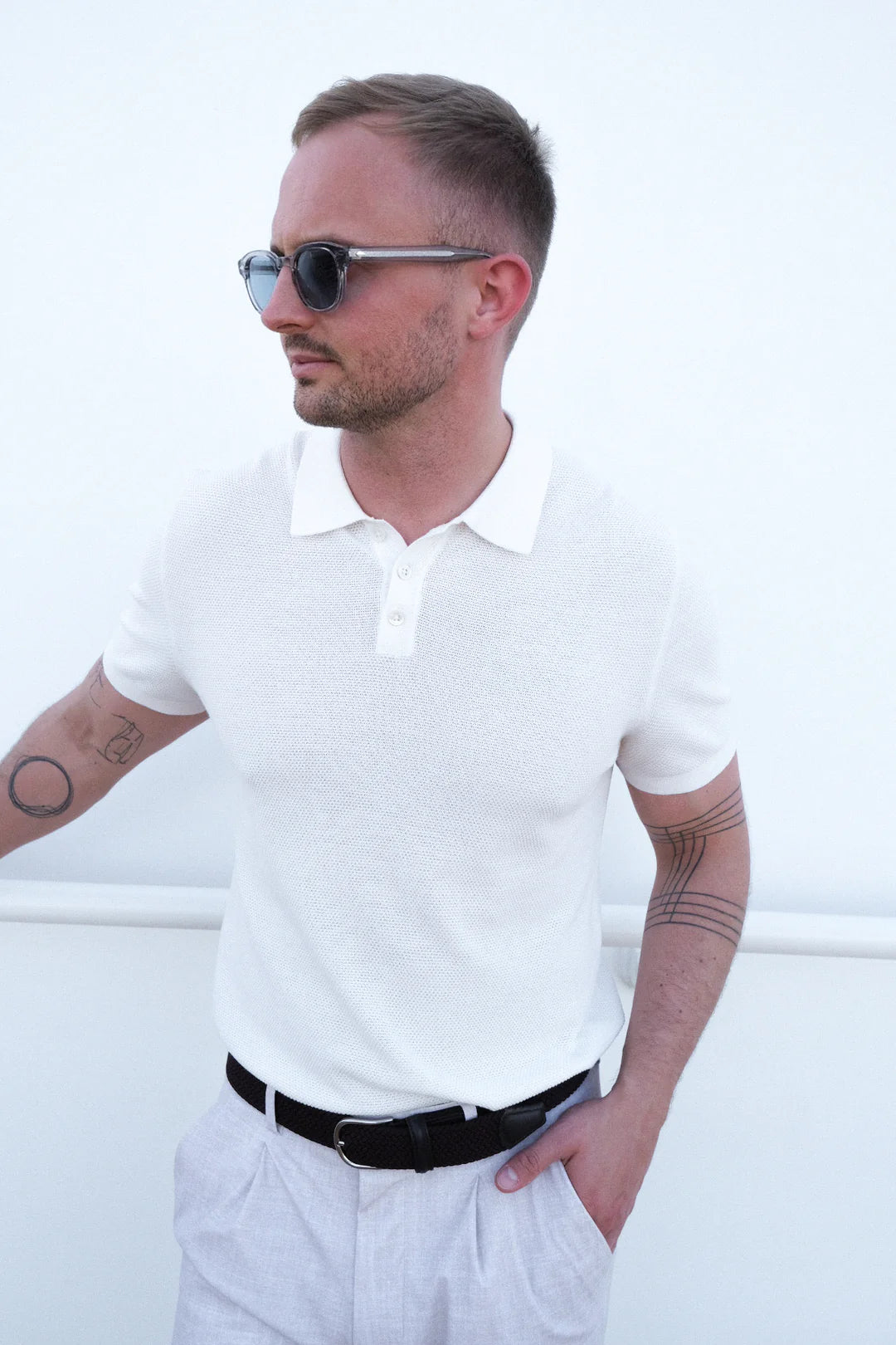 IOS - Fein Gestricktes Poloshirt