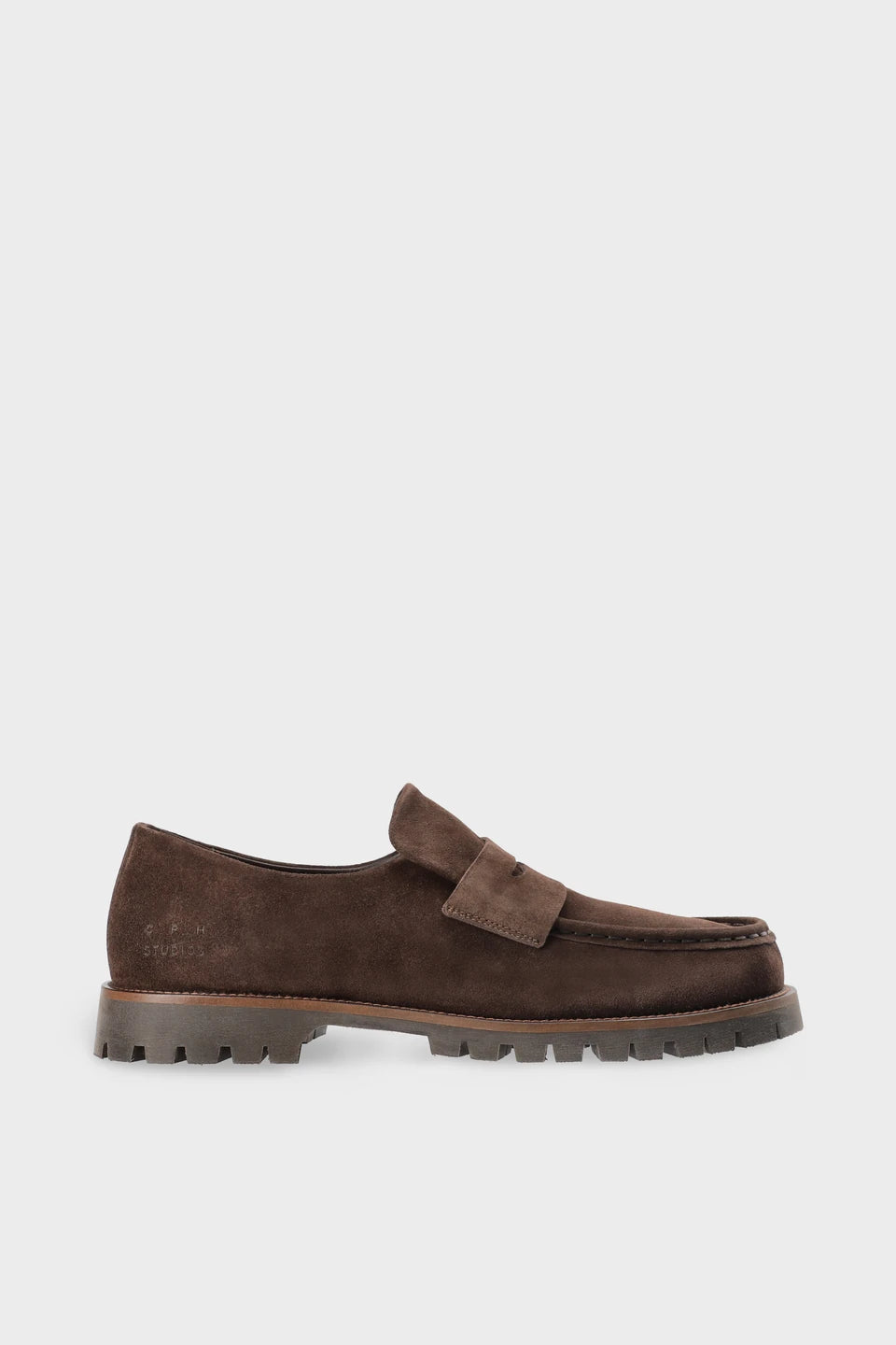 Copenhagen - Lässiger Penny Loafer in braunem Veloursleder