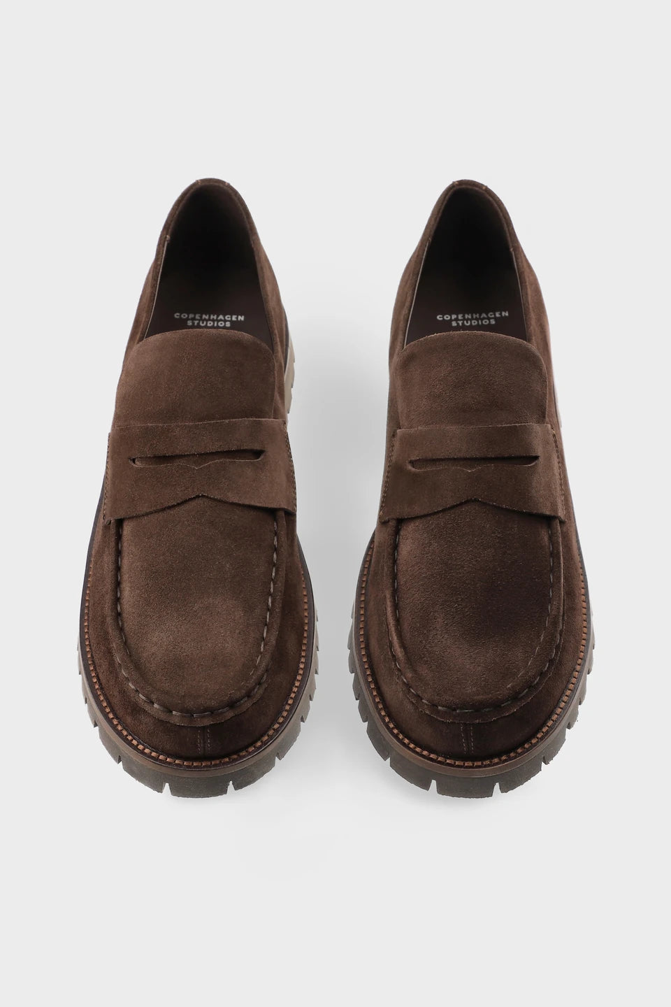 Copenhagen - Lässiger Penny Loafer in braunem Veloursleder